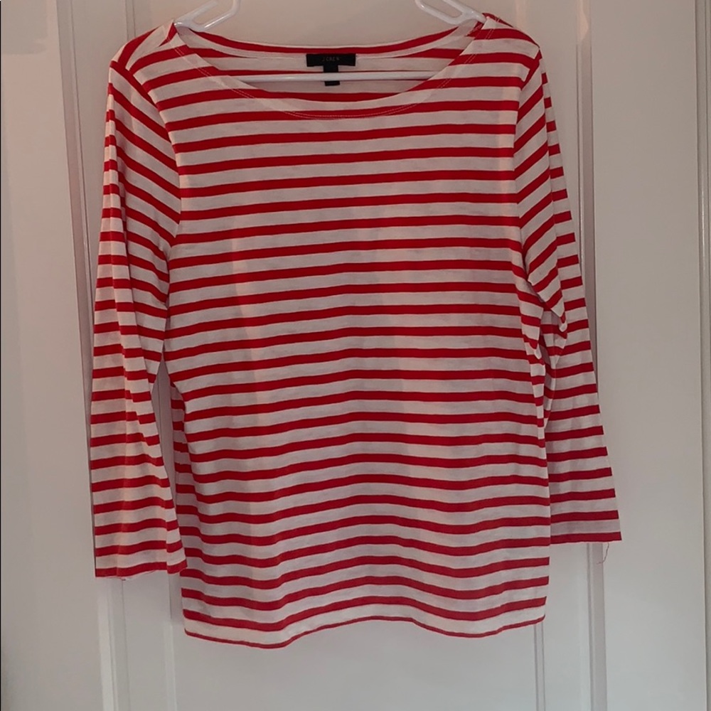 J crew striped long sleeve shirt